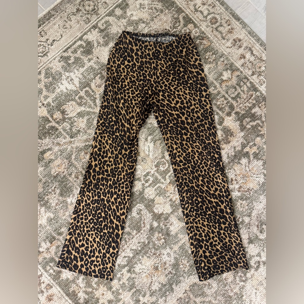 Reformation Gale Leopard Satin Pants- XS